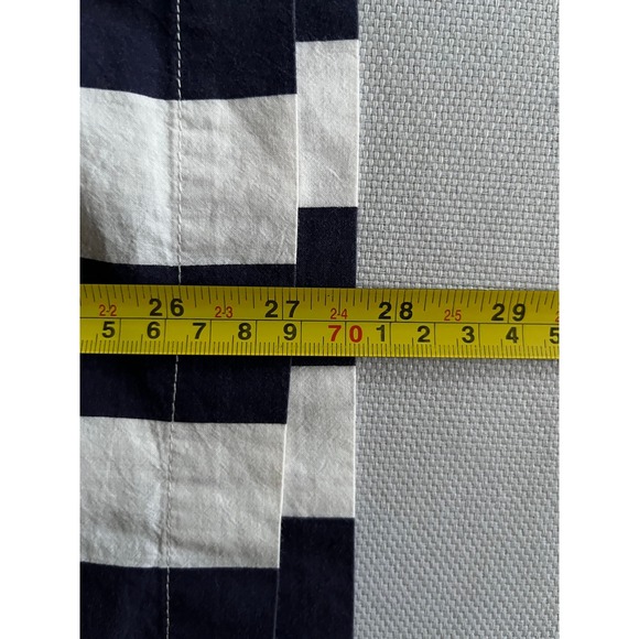 Urban Outfitters Mens Navy Blue White Striped Short Sleeve Button Down Shirt - Picture 6 of 7